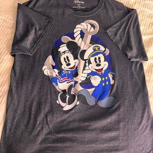 Disney Mickey and minnie mouse mens t-shirt Tee Size 38/40 Large heather gray